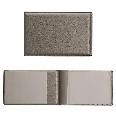Obrázek kwmobile pouzdro na karty 3v1 z umělé kůže 10 x 6,5 cm Mini kreditní Wallet ve formátu šekové černé, Šedá, Klasické