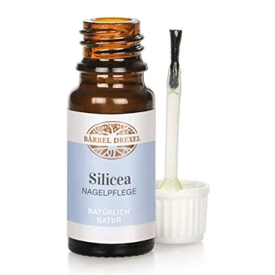 Obrázek Olej na nehty Silicea pro modeláž nehtů &amp; péče o (10 ml) ochrana a posílení nehtové kůžičky + hydratuje heřmánkovým olejem, lámavé Treatment Nail Repair Gel Zpevňovač BÄRBEL DREXEL®