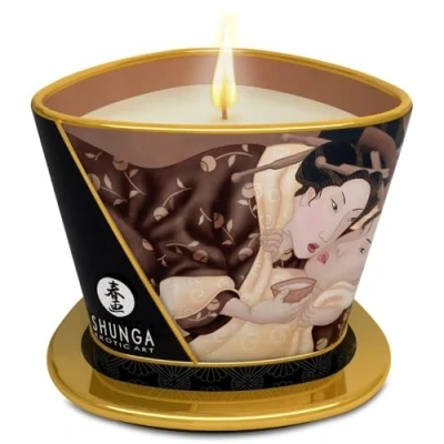 Obrázek Shunga E25762 masážní svíčka Excitation, čokoláda 9045094 zelená 170 ml (1 ks)