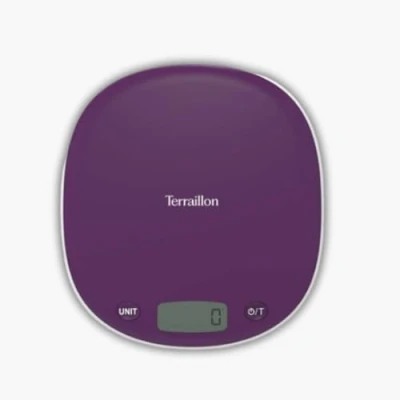 Obrázek Terraillon kuchyňská výha, s funkcí Tara, tekuté zobrazení, rukojeť otvor, až 5 kg, macaron, Jednotná velikost, Švestková