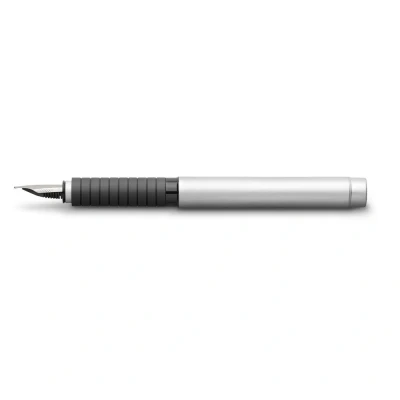 Obrázek Faber Castell 148523 plnicí pero Basic kov matné, B, stříbro, 1 kus