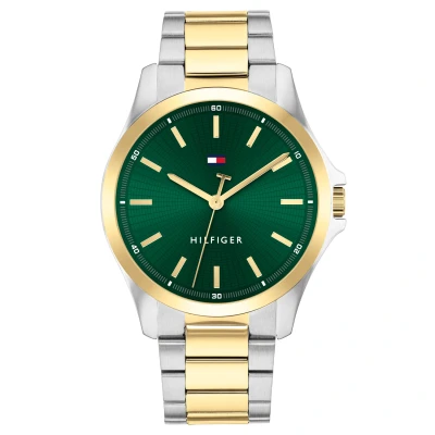 Obrázek Tommy Hilfiger Bruce Hodinky silvercoloured/goldcoloured/green, Muži, Velikost: One Size, Silver coloured/gold coloured/green