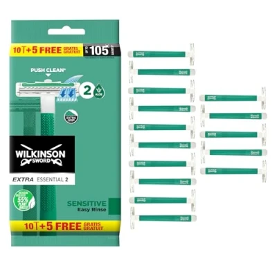 Obrázek Wilkinson Sword Extra 2 Sensitive Herren Einwegrasierer, 10 + 5 St, 1er Pack