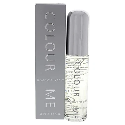 Obrázek COLOUR ME Stříbrný parfém pro muže. 50 ml Eau de Parfums, luxusní vůně Aftershave muže, dlouhotrvající muže od Milton Lloyd