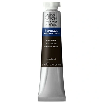 Obrázek Winsor &amp; Newton 0308331 Cotman akvarelová barva s vynikající průhledností, barevnou silou a zpracovatelskými vlastnostmi, vodní 21 ml tuba slonovinová černá