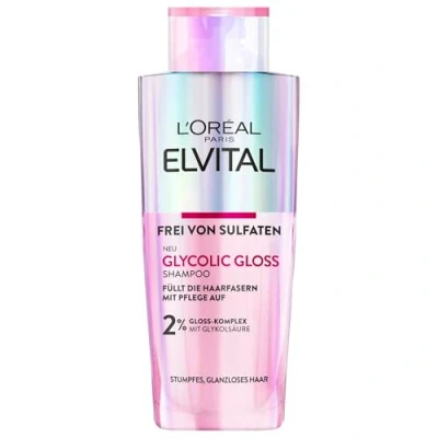 Obrázek L&#039;Oréal Paris Elvital Glycolic Gloss šampon pro nelesklé a matné vlasy, péče vyhlazení vlasů, k zapečetění lepší kvalitu regenerační, s kyselinou glykolovou, 200 ml