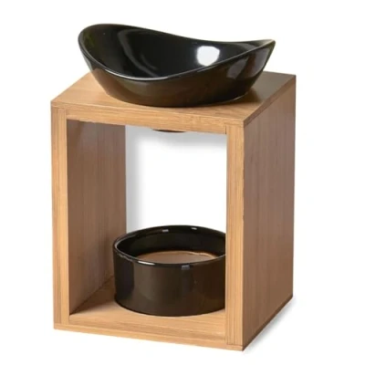 Obrázek Zen&#039;Arôme Duftlampe Naturéa Kalos Duftbrenner für Ätherische Öle, Duftwachs und Schmelzwürfel Verbreitung durch Sanfte Wärme Aromatherapie Dekoration &amp; Therapie