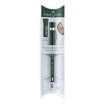 Obrázek FABER Castell 119037 perfektní tužka 9000, stupeň tvrdosti B, barva násadky: zelená