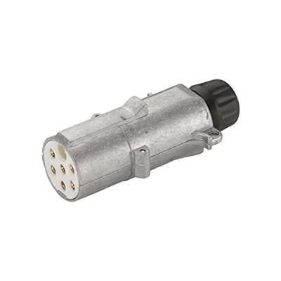 Obrázek HELLA Zástrčka 24V 7pólová Konektor: Šroubovací kontakt S šroubovacím spojením hliník stříbrný DIN/ISO: 3731 typ množství: 10 8JA 003 832 001