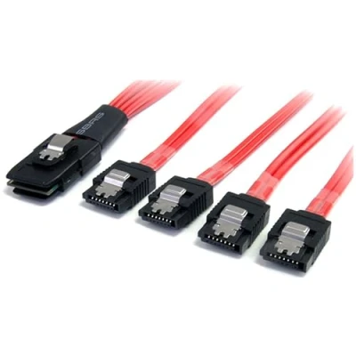 Obrázek StarTech.com SATA8087 kabelové rozhraní a přechodky Mini SAS na SATA Černá