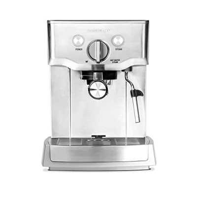 Obrázek Gastroback 42709 Design espresso Pro, kávovar na se sítkem, tryska pro napěnění mléka, 15 bar, 1,5 l, topný systém, 18/8 ušlechtilá ocel, šedý