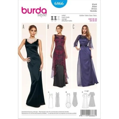 Obrázek burda střih šaty 6866