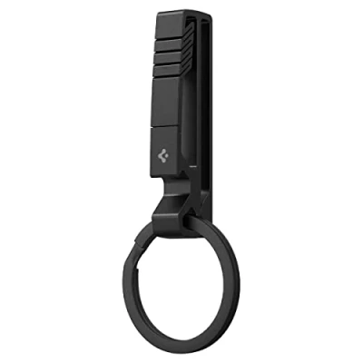 Obrázek Spigen Metal Fit přívěsek na klíče s otvírákem lahví a sponou pro muže dámy černý