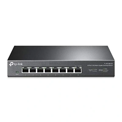 Obrázek TP Link TL SG108 M2 8x 2. 5 Gigabit porty Ethernet LAN Switch(Plug and Play, kovové pouzdro, QoS, IGMP Snooping, ideální pro 2,5G NAS, server, herní počítač, WiFi 6 AP, 4K video) černý