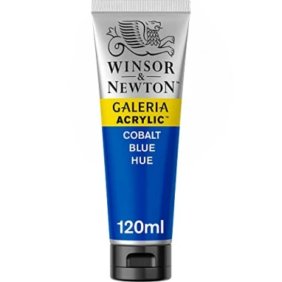 Obrázek Winsor &amp; Newton Akrylová barva Galeria 2131179, vysoká pigmentace, stálá na světle, máslová konzistence, 120 ml tuba, kobaltová modrá