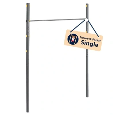 Obrázek HUDORA Turnreck Fabian Standard/Pro jednoduchá/dvojitá gymnastická tyč pro děti a dospělé 4násobně výškově nastavitelná zatížitelná outdoorová fitness až do 100 kg