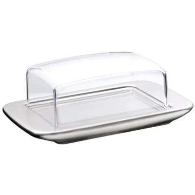 Obrázek WMF loft Brunch dóza na máslo ušlechtilá ocel 11,5 x 16,8 cm, s plastovým krytem, nerezová Cromargan, matná, vhodná do myčky