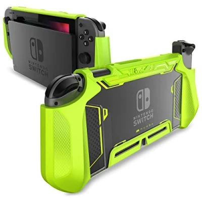 Obrázek Mumba pouzdro pro Nintendo Switch Robustní ochranné Hybrid TPU rukojeť Case Cover Switch, zelené