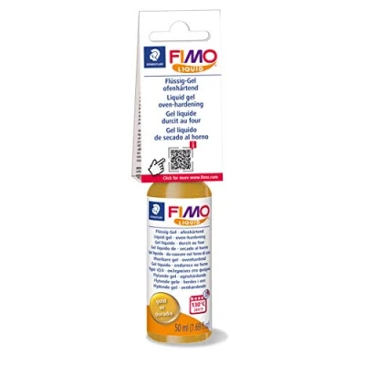 Obrázek Staedtler 8050 11 ks FIMO tekutý gel, gel vytvrzující do trouby, tekutá konzistence, v plastové lahvičce s 50 ml, barva zlatá,