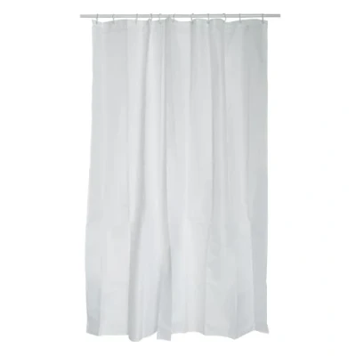 Obrázek MSV Anti Schimmel Duschvorhang Bakteriell, waschbar, wasserdicht, mit 12 Duschvorhangringen Polyester, &quot;Uni Weiß&quot; 120x200cm