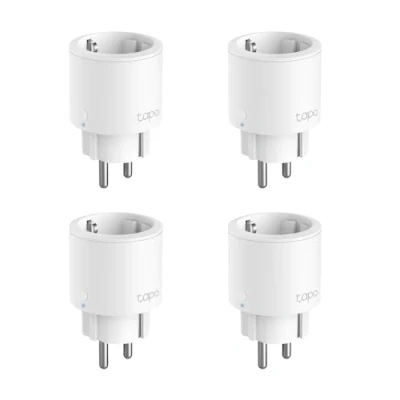 Obrázek Tapo Nano chytrá Wi Fi zásuvka P115 s kontrolou spotřeby energie, Smart Home, funguje Alexa, Google hlasové ovládání, dálkový přístup, není nutný rozbočovač (balení 4 ks)