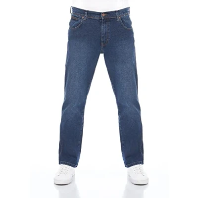Obrázek Wrangler Pánské džíny Regular Fit Texas Stretch kalhoty Authentic Straight džínové Denim Bavlna Černá Modrá Šedá W28 W29 W30 W31 W32 W33 W34 W36 W38 W40 W42 W44, Blue Blast (Wss1hn11y)