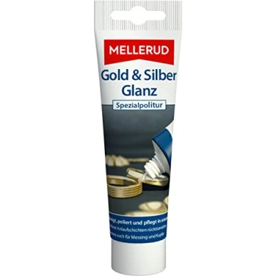 Obrázek MELLERUD Speciální leštidlo Gold &amp; Silber Glanz 1 x 75 ml Účinná lešticí pasta proti nečistotám, mastnotě, usazeninám a mnohému dalšímu na drahých kovech
