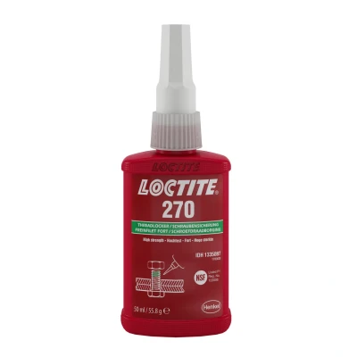 Obrázek LOCTITE 270, lepidlo pro trvalé zajištění šroubů, vysoce pevná pojistka šroubu kovové závity, tekuté např. čerpadla a převodovky, 1x50 ml