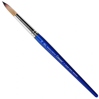 Obrázek Winsor &amp; Newton 5301012 Cotman akvarelový štětec na syntetické vlasy série 111 kulatý štětec, krátká násada s vynikající pružností, barevnou nosností a přesností bodů č. 12 7,9 mm