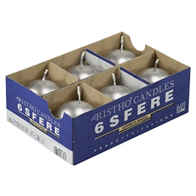 Obrázek CERERIA DI GIORGIO risthò Kerzen Kugel, Wachs, Silber, 6 x cm, Stück