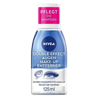 Obrázek NIVEA odstraňovač očního make upu, upu pro citlivé oční partie, čistič na obličej odstraňuje extrémně voděodolný up, Double Effect (125 ml)