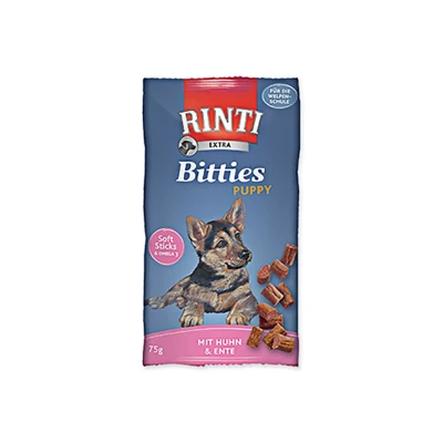 Obrázek RINTI Extra Bitties Puppy kuře a kachna 75g