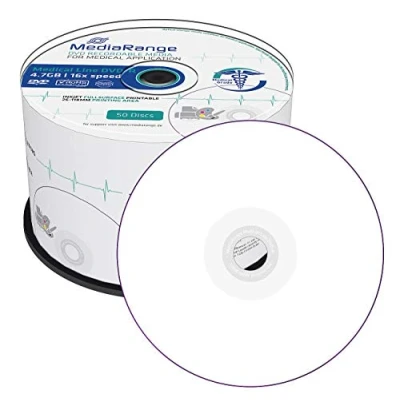 Obrázek MediaRange Medical Line DVD R 4.7 GB, 16 x, Injekt Fullsurface printable, balení 50 ks pro Spin.