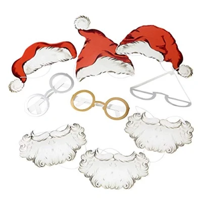 Obrázek Talking železné BC pro Santa Dressup vánoční dekorace na party foto box rekvizity Ježíšek obložení 18 kusů, Více barev