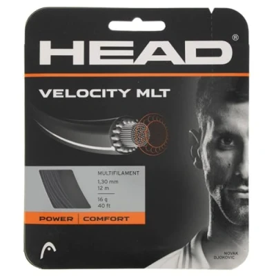 Obrázek HEAD Unisex Velocity MLT sada tenisových strun, černá, 16