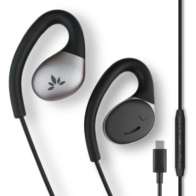 Obrázek Avantree Resolve C USB kabel Open Ear sluchátka a regulátor hlasitosti, pro malé až středně velké uši, kompatibilní s iPhone 16, 15, Samsung, Google Android Type Smartphony, ramínko přes uši