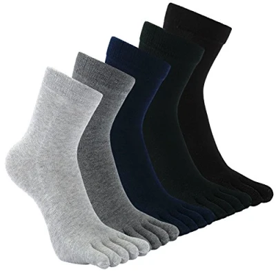 Obrázek PUTUO Zehensocken Herren Baumwolle Socken mit Zehen, Männer Fünf Finger Sport Winter Sneaker 39 44