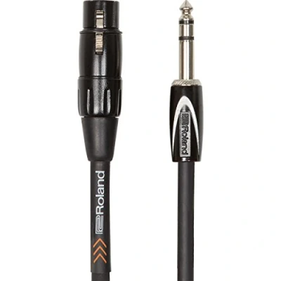 Obrázek Roland Black série symetrický spojovací kabel 6,3 mm TRS jack (samec) na XLR (samice), délka: 3 m RCC 10 TRXF
