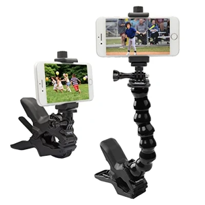 Obrázek Suptig Handyhalterung, Schwanenhals Halterung, Handy Klemmclip für Stange, kompatibel mit All iPhone, Samrt Phone.