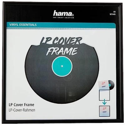 Obrázek Hama Fotorámeček na gramofonové desky 32 x cm LP rám (vinylový rámeček stěnu, hliník, pravé sklo, dvojitého nebo krytu, dekorační uložení stěny)