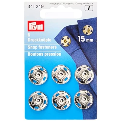 Obrázek Prym 341249 patentní knoflíky MS 15 mm stříbrná barva