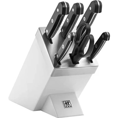Obrázek Zwilling 1002454 Gourmet Samoostřící blok na nože, 7dílná sada, bílá