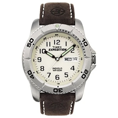 Obrázek Timex Pánské digitální hodinky Quarz s kovovým řemínkem T49991, Hnědá/žlutá., Pásek