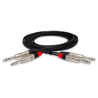 Obrázek Hosa HSS 003X2, Pro Stereo Interconnect, Dual REAN 1/4 in TRS to Same, 3 ft