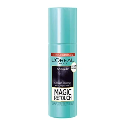 Obrázek L&#039;Oréal Paris Kašírovací sprej pro plynulé a přirozené přechody, kašírování až do příštího mytí vlasů, Magic Retouch, černý, 1 x 75 ml