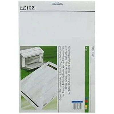 Obrázek Leitz Samolepicí štítky na hřbety s popisem počítače, pro standardní a tvrdé lepenky, 125 kusů, dlouhé úzké formáty, 39 x 285 mm, papír, modré, 16880035
