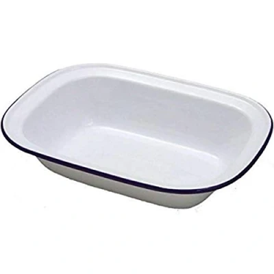 Obrázek IBILI Fuente Rectangular Blanca 17 cm, Stainless Steel, weiß/blau, x 12 5 cm