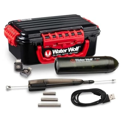 Obrázek Water Wolf 2.0 WiFi podvodní akční kamera pro rybářský sport 1080p HD se širokým úhlem 120 stupňů, vodotěsná 100 m, sadou příslušenství