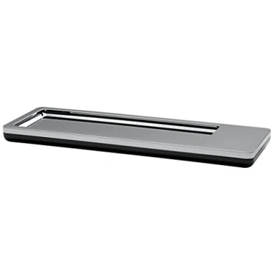 Obrázek HAN Pouzdro na tužky i Line CHROME elegantní, moderní přihrádka s magnetem pro kancelářské sponky a protiskluzovou pěnovou podložku, 27650 88, chrom