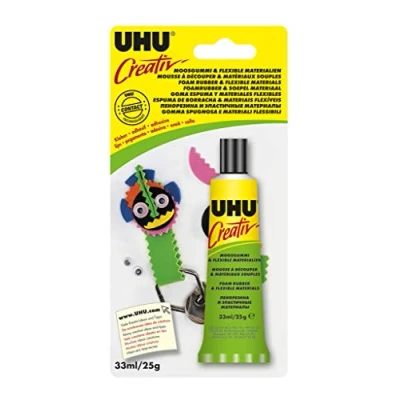 Obrázek UHU Speciální lepidlo Creativ&#039; na mechovou gumu a flexibilní materiály Tuba, rychleschnoucí, kontaktní 33 ml